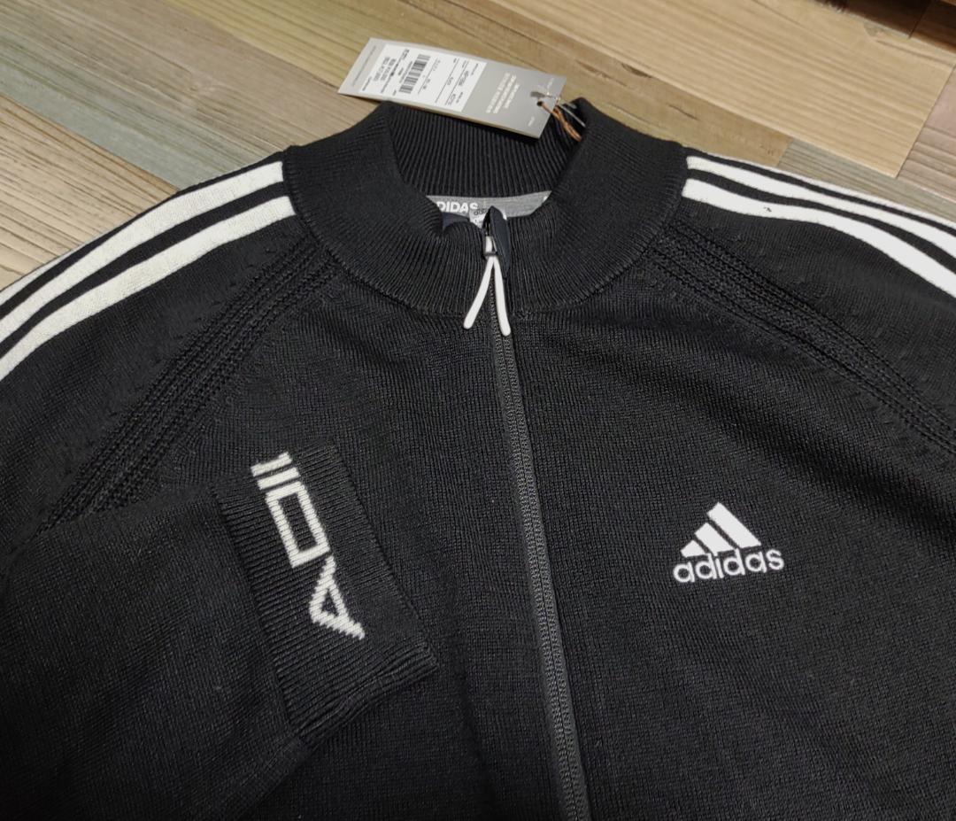 断捨離大きいサイズXL！⛳️新品⭐防風裏地付き ニットジャケット 黒 XL★