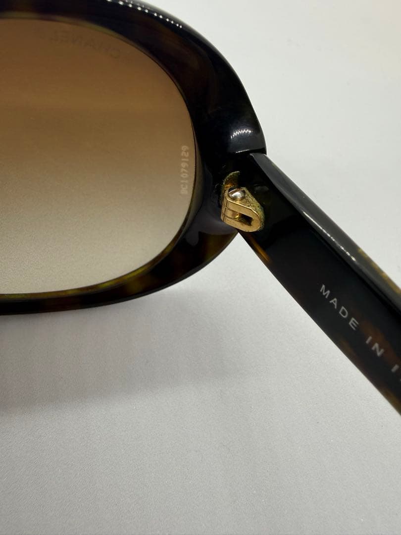 CHANEL サングラス べっ甲柄 ココマーク ラメ 5164 ケース付