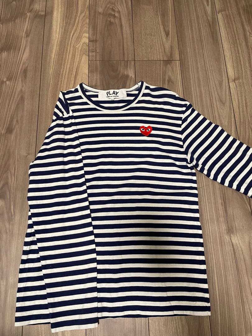 しゅうじ PLAY COMMEDESGARÇONS ボーダー長袖Tシャツ