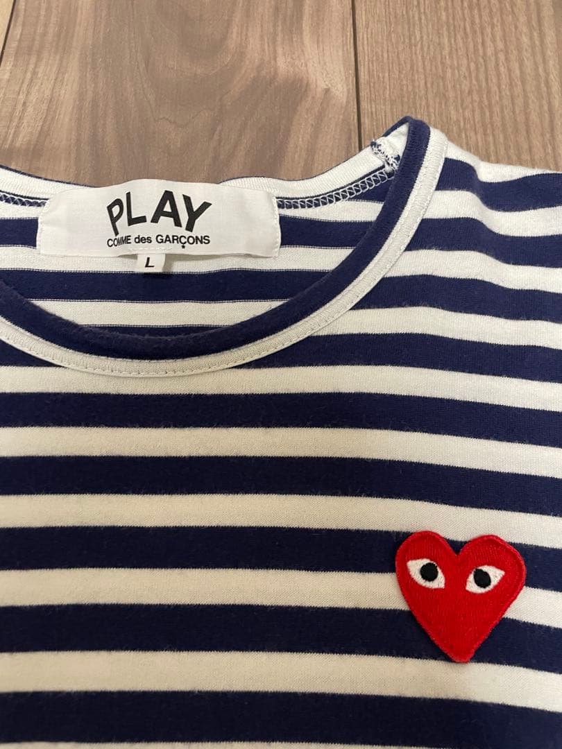 しゅうじ PLAY COMMEDESGARÇONS ボーダー長袖Tシャツ