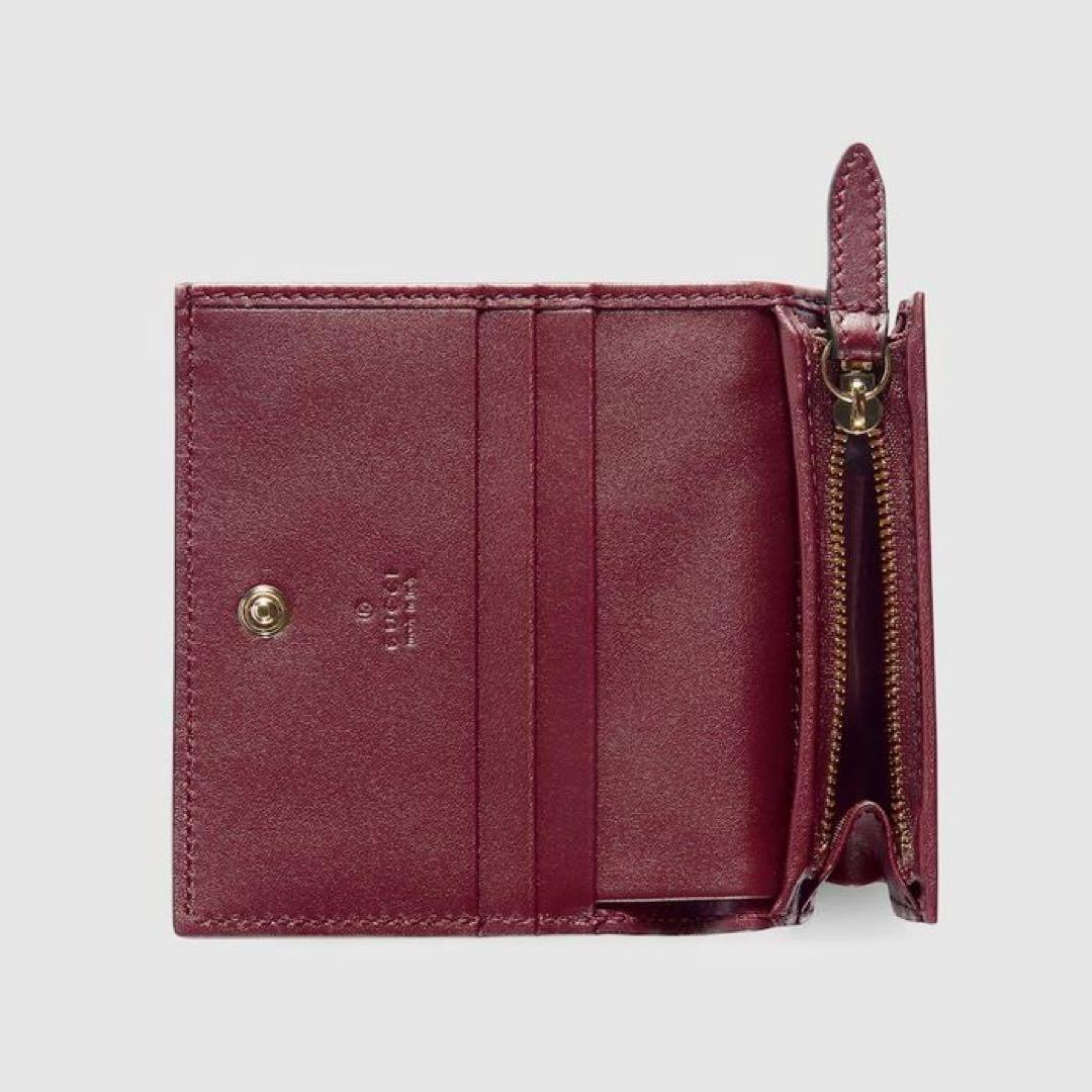 GUCCI ロッソ アンコーラ　二つ折り財布【包装、リボンそのまま】