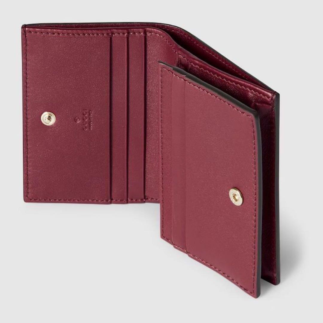 GUCCI ロッソ アンコーラ　二つ折り財布【包装、リボンそのまま】
