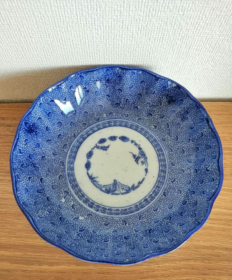 お値下げしました、5枚組　印判微塵唐草なます