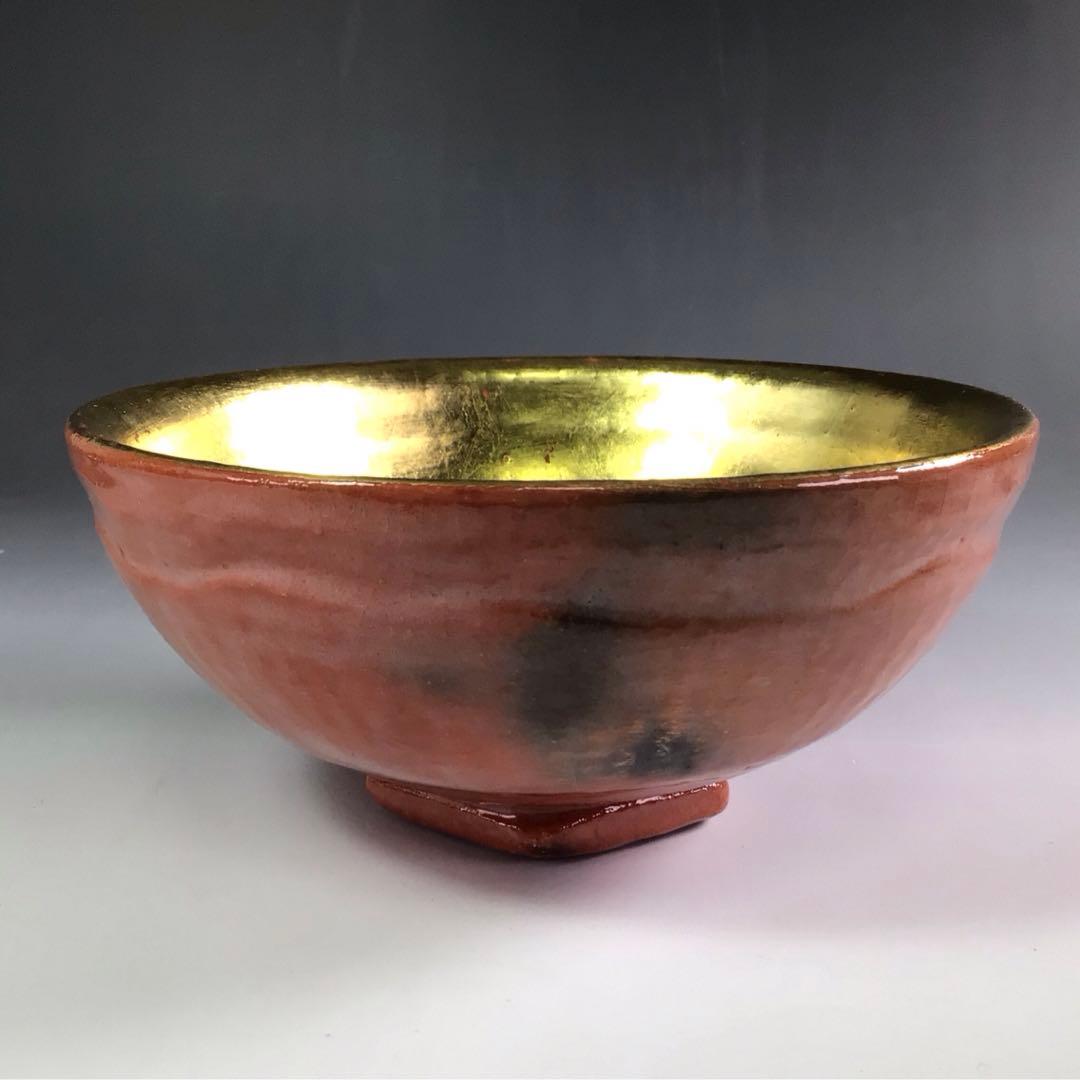 Ｒ６８８　嶋台茶碗　『桂窯造』『金銀一双』　共箱　茶道具