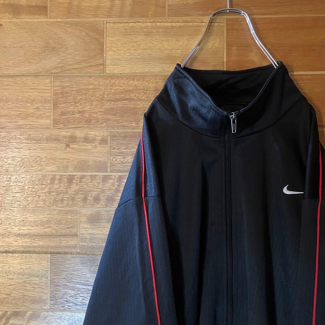 NIKE セットアップ　ジャージ　トラックジャケット　黒　赤　刺繍　XL