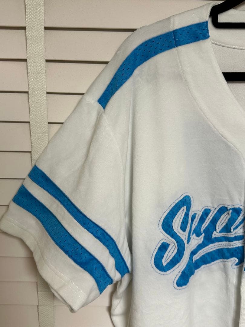 supreme シュプリーム パイル地 ベロア ベースボールシャツ XL