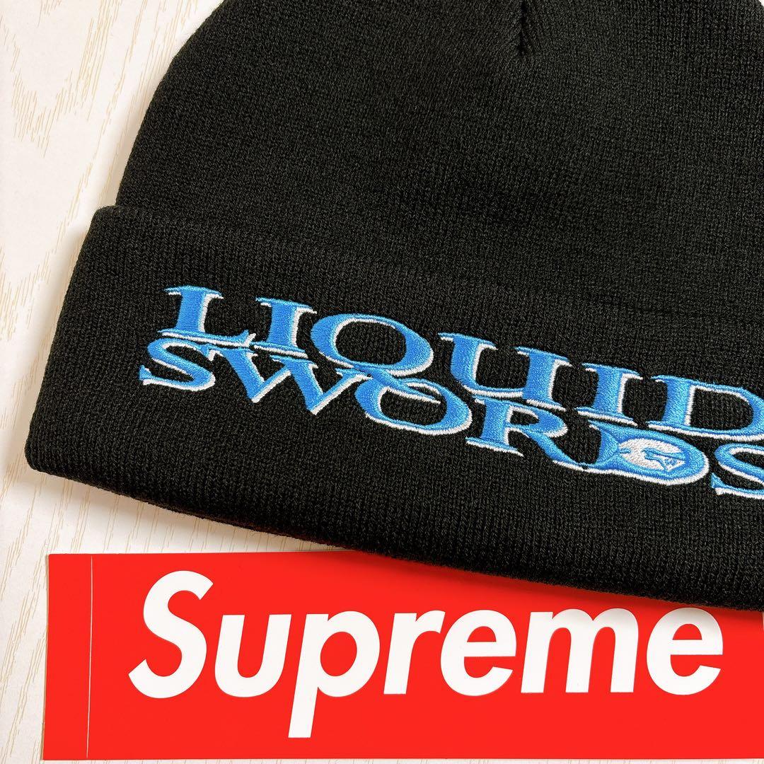 Supreme シュプリーム　ニット帽　ビーニー　リキッドソード　ブラック　黒