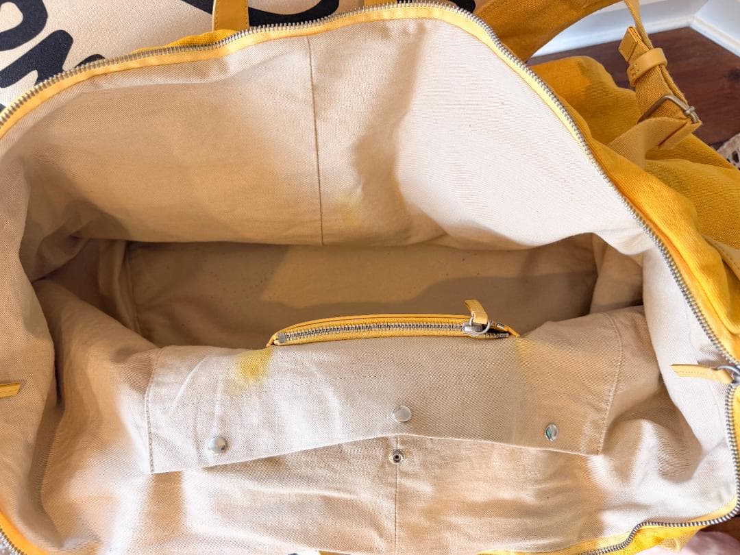 JACQUEMUS イエロー ボストンバッグ 大容量