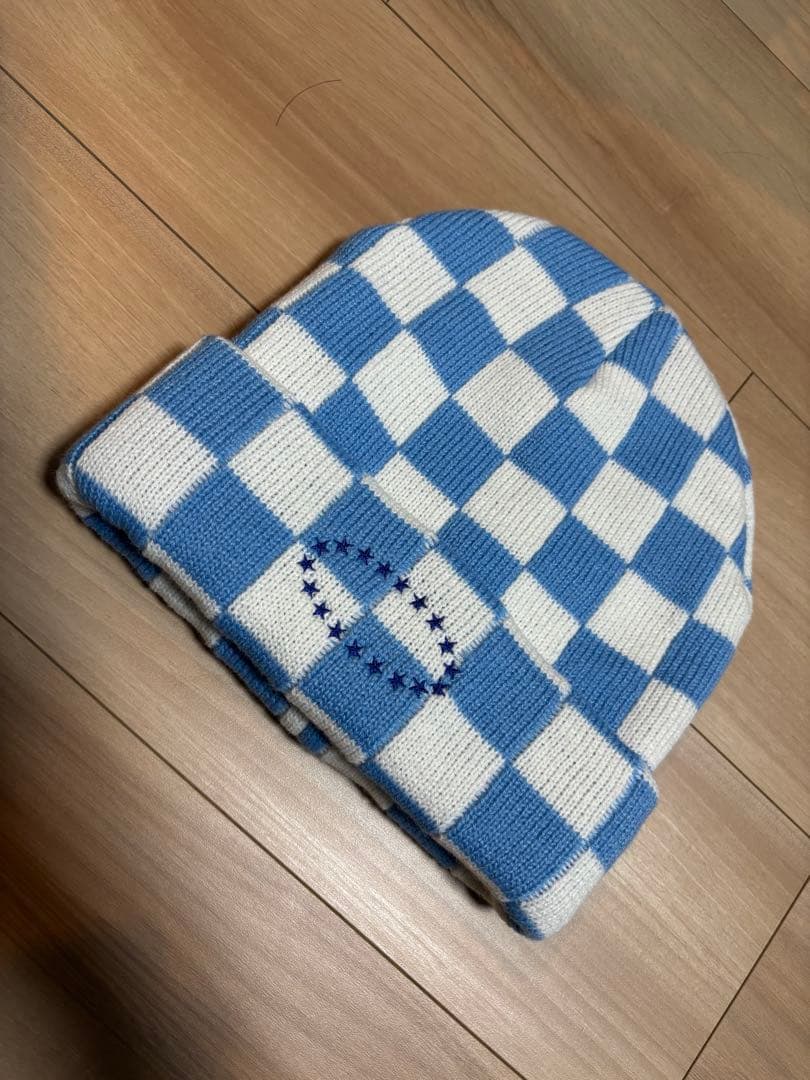 【未使用】AFB ニットキャップ　チェック