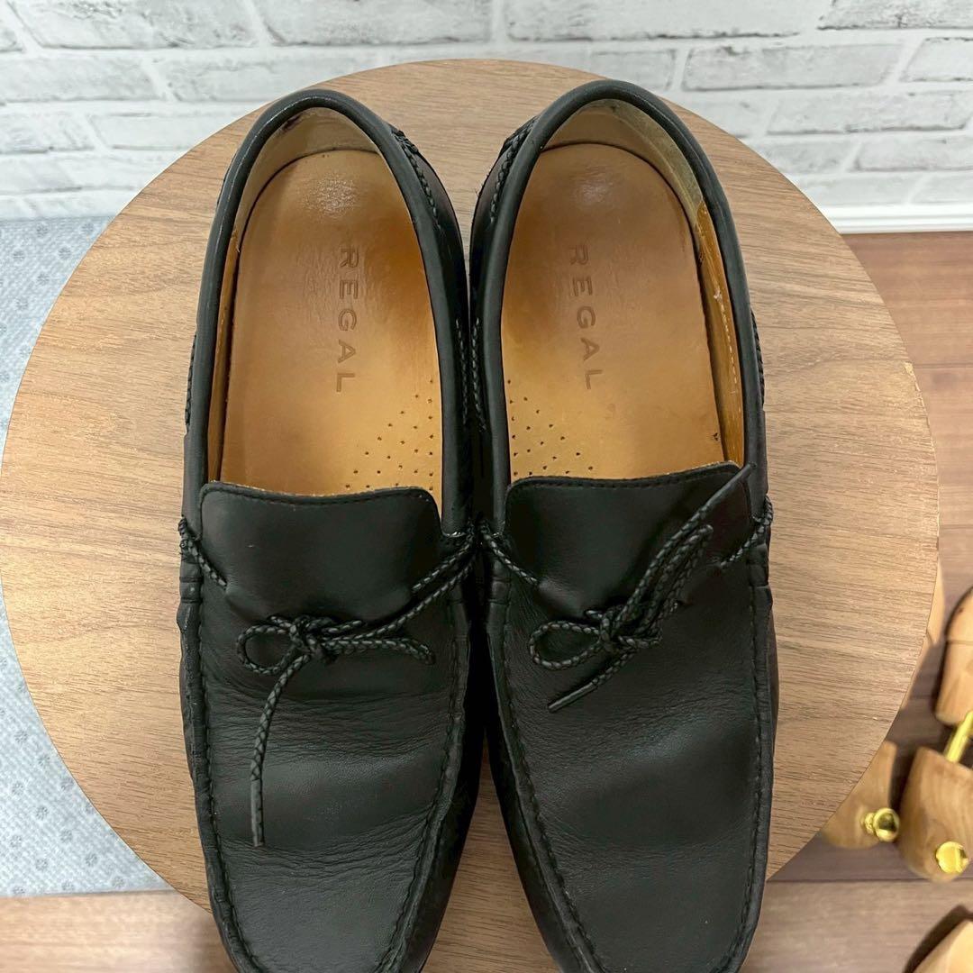 《良品》 REGAL ドライビングシューズ ブラック 25