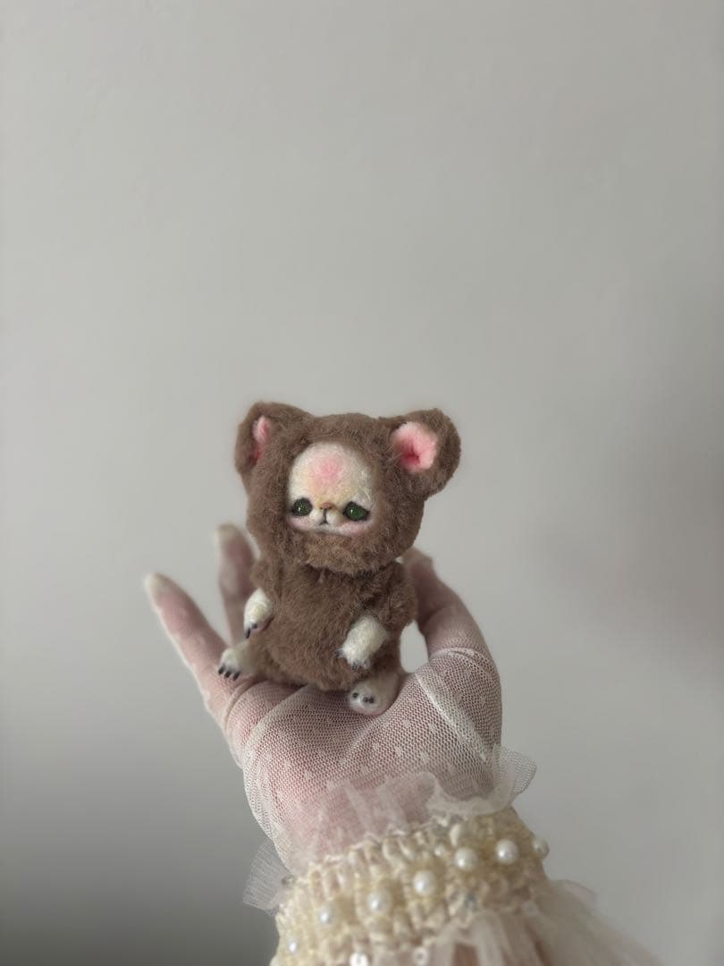アートドール　くまのこ幻獣　羊毛フェルト