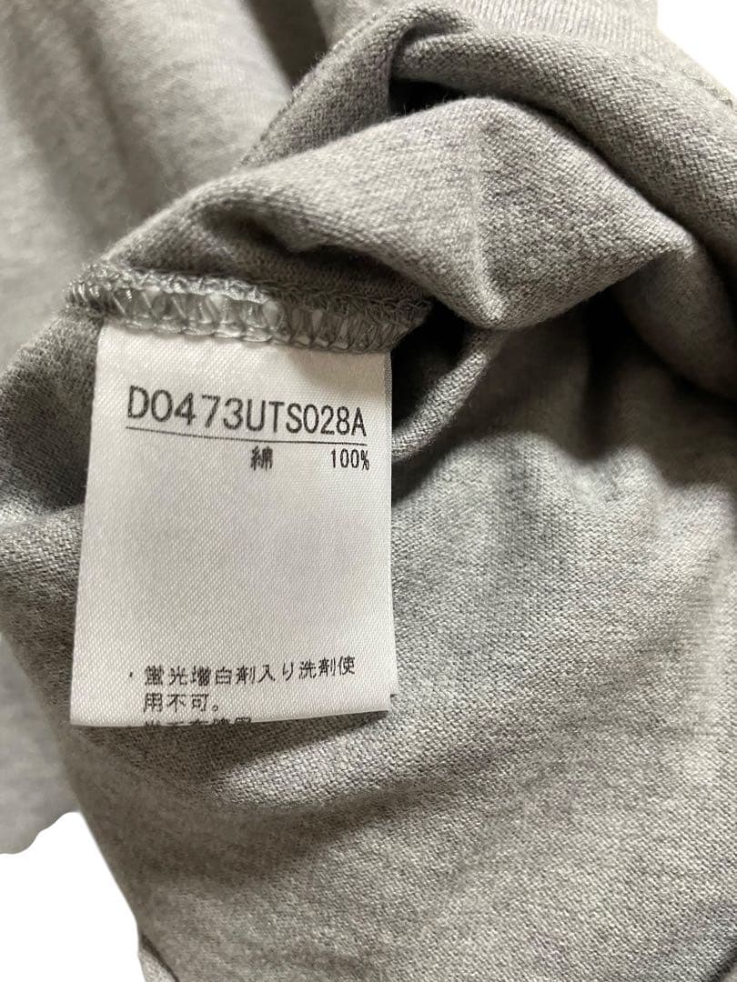 【未使用】Papas パパス Tシャツ 半袖 グレー ロゴプリント メンズ　L