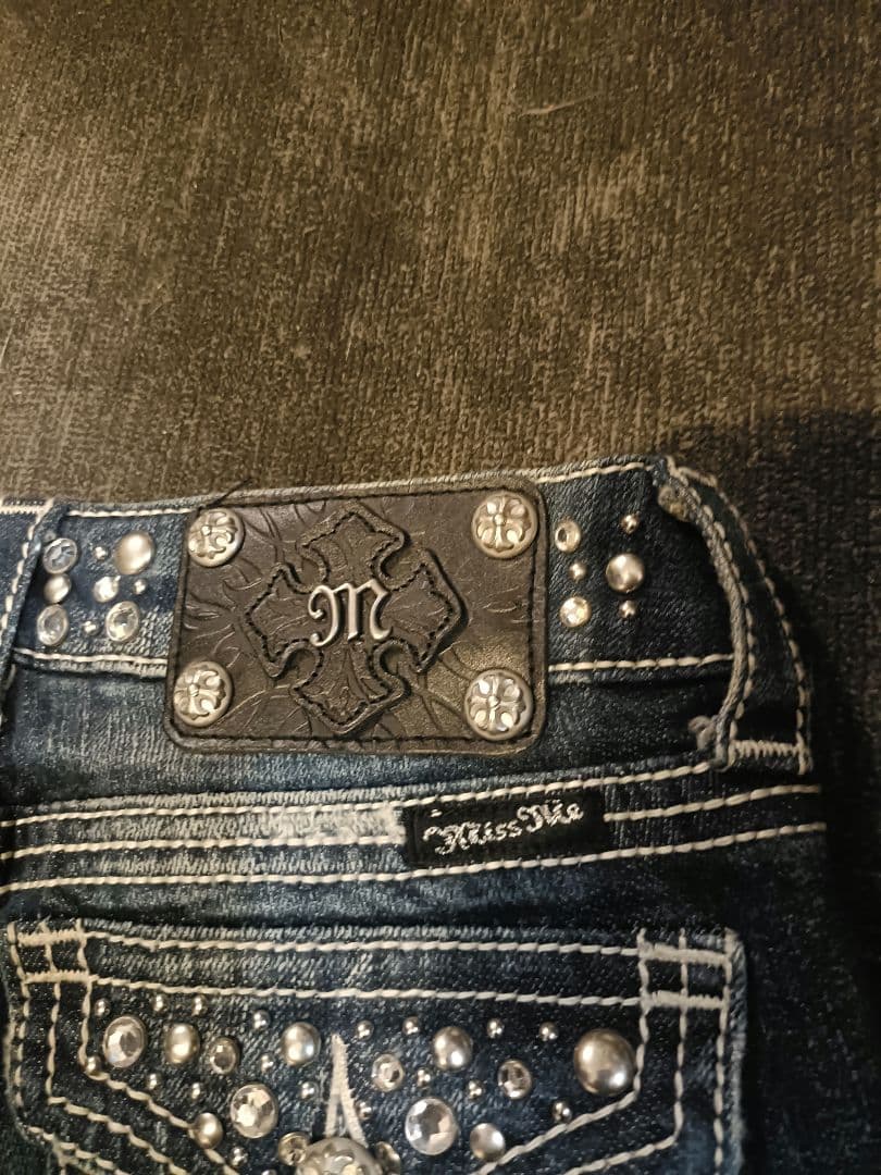 Miss Me ミスミー デニム 26 ブーツカット ラインストーンスタッズ新品