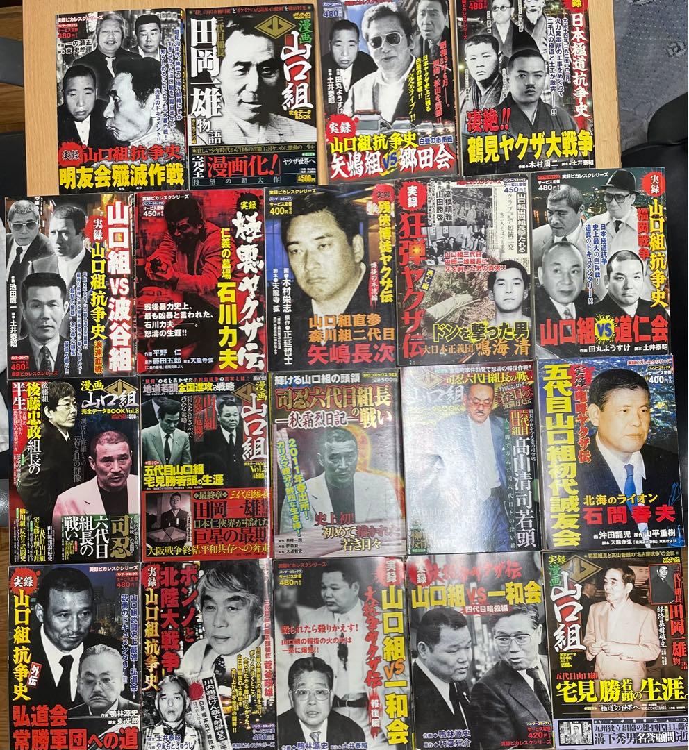 山口組‼️実録シリーズ19冊セット フィクション 抗争 極道 ヤクザ マンガ