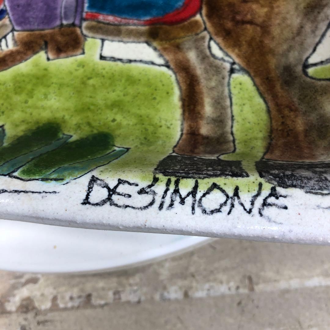 DESIMONE 陶器製馬の皿　ヴィンテージ　レア品物　✨