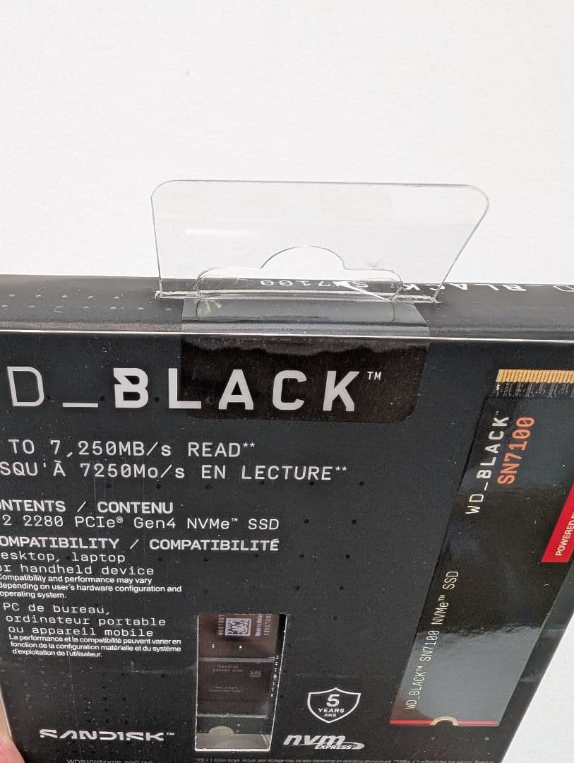 内蔵型SSD Western Digital M.2 SSD 1TB 2280 SN7100