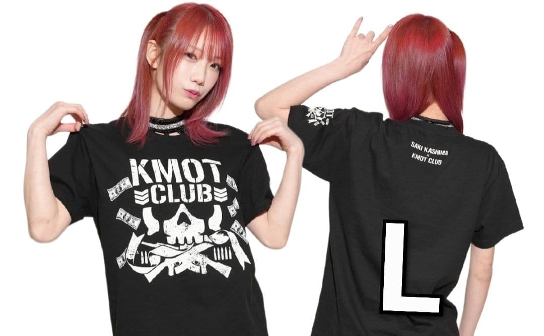 【完売品】 新作　鹿島沙希 × KMOT CLUB Tシャツ　Lサイズ