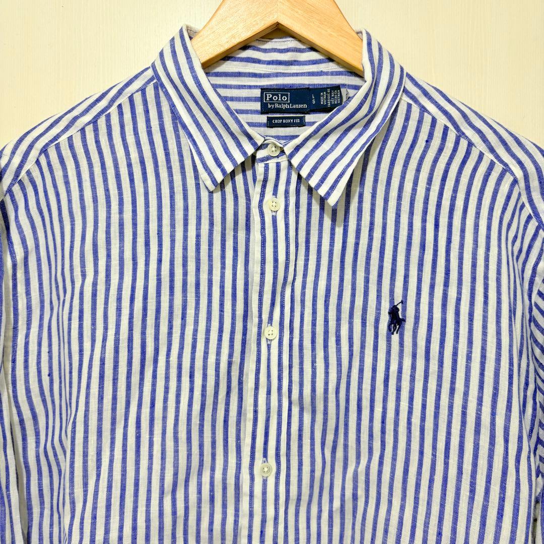 Polo Ralph Lauren 長袖シャツ ストライプ リネンシャツ .