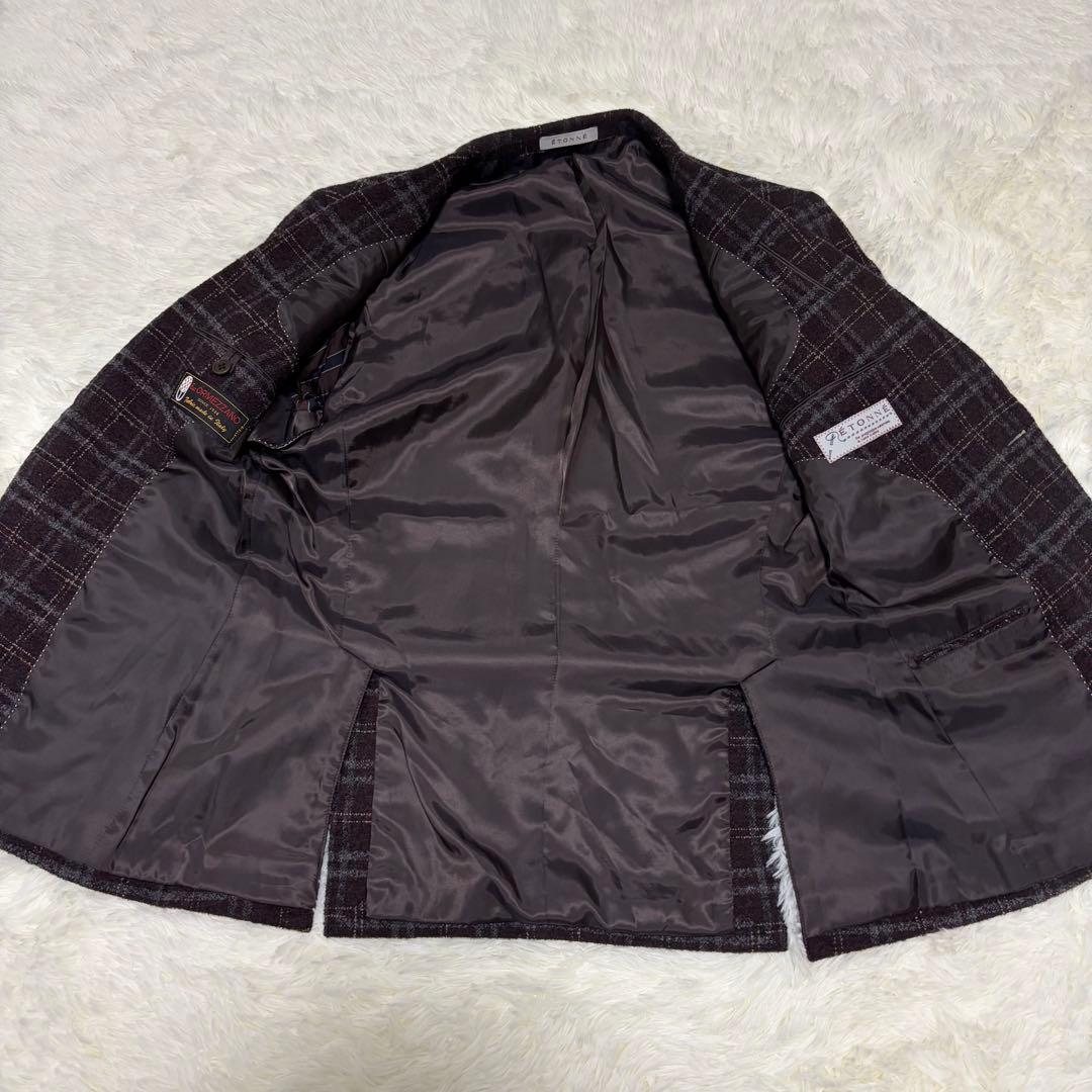 未使用級美品　 エトネ　ORMEZZANO社　ツイード　テーラードジャケット