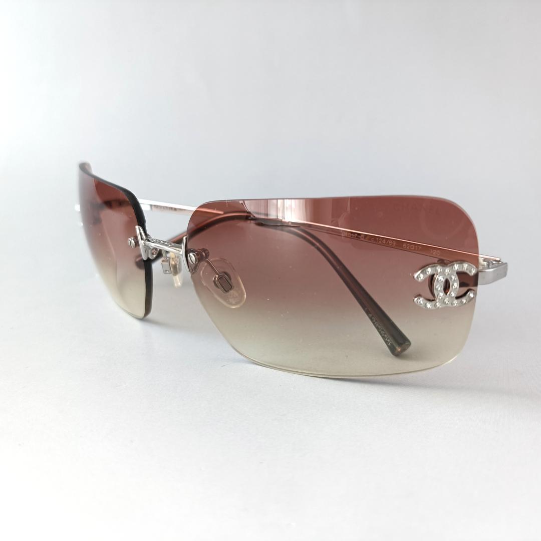 【美品】CHANEL ヴィンテージ サングラス 4017-D ラインストーン