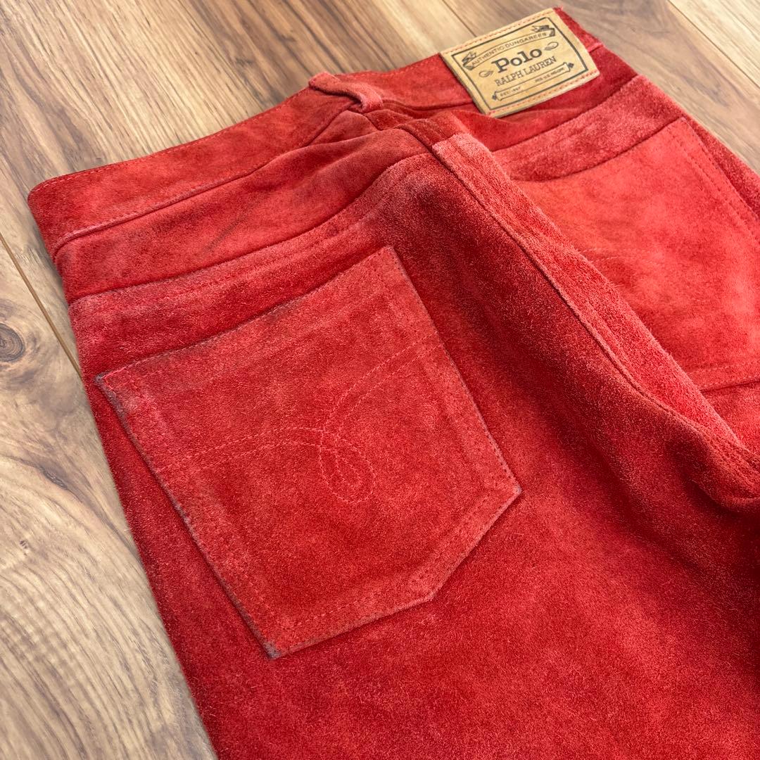 Polo Ralph Lauren 90'S スエードパンツ 赤　ヴィンテージ