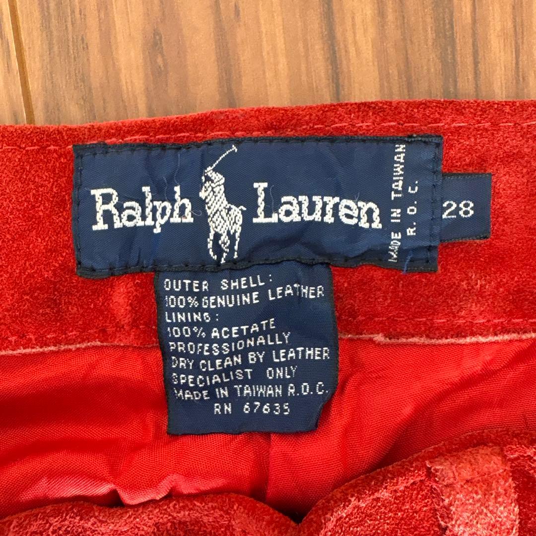 Polo Ralph Lauren 90'S スエードパンツ 赤　ヴィンテージ