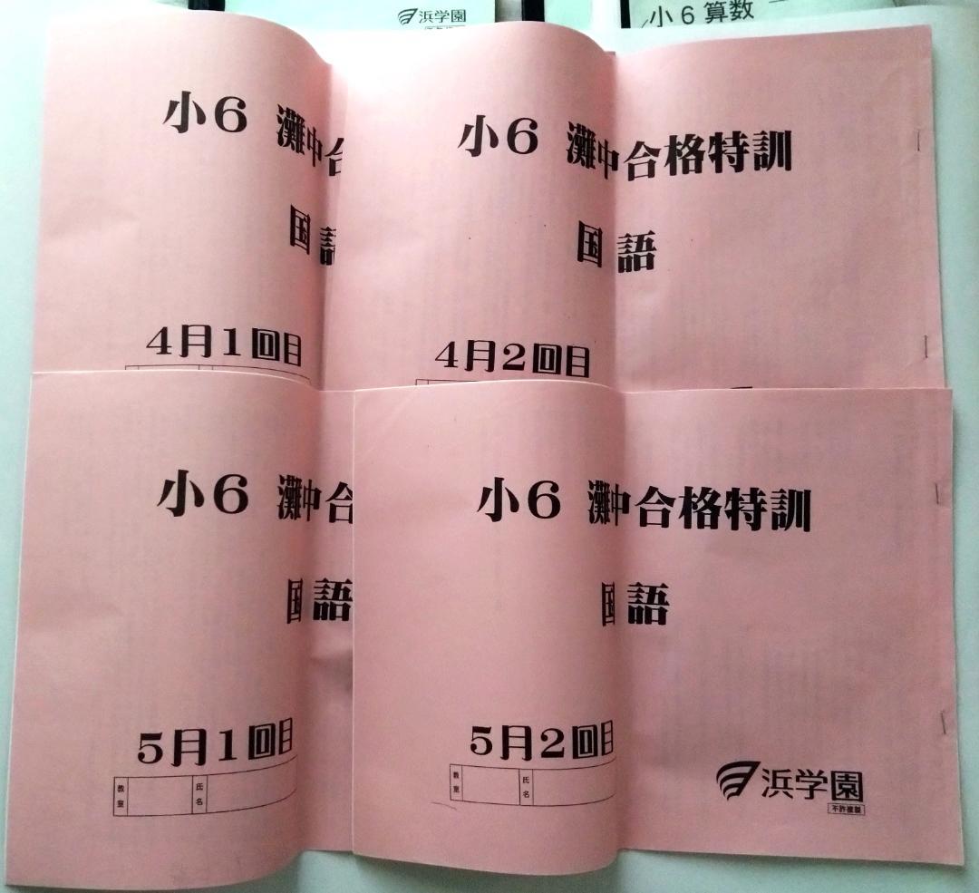 浜学園　灘中合格特訓 小6 国語　１０冊シリーズ g12
