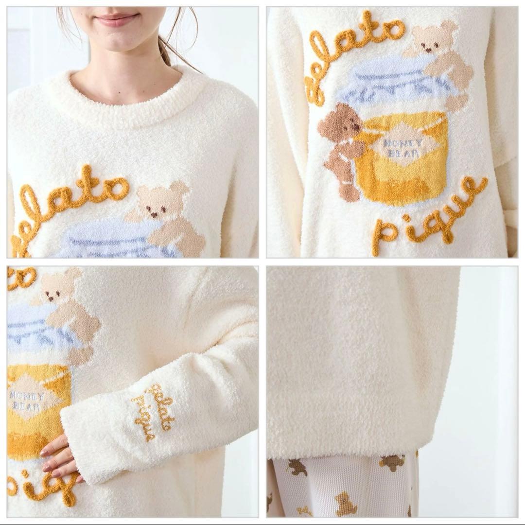 gelato pique ベビモコはちみつベアジャガードプルオーバー　美品