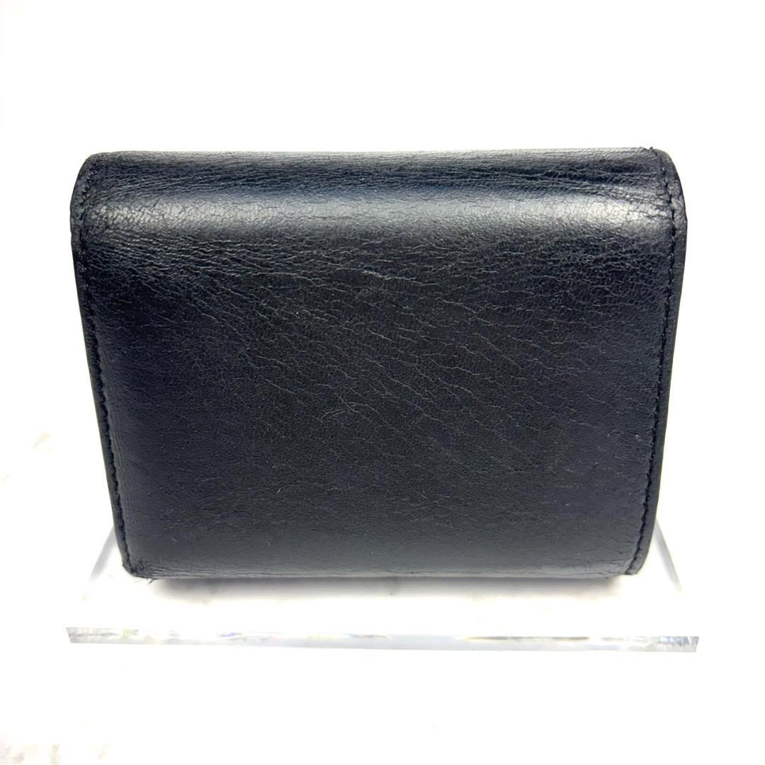 【極上美品】CELINE⭐セリーヌ【トリオンフ⭐箱付】折り財布 ゴールド金具⭐黒