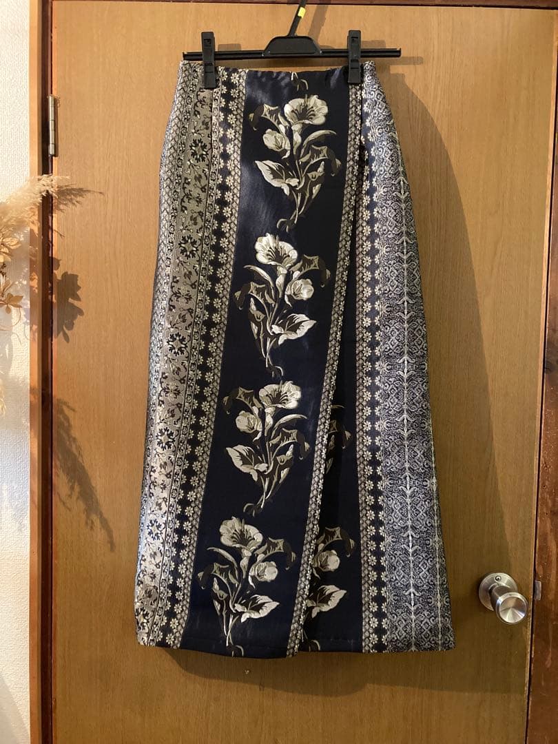 IMANE JACQUARD WRAP SKIRT ジャガードスカート