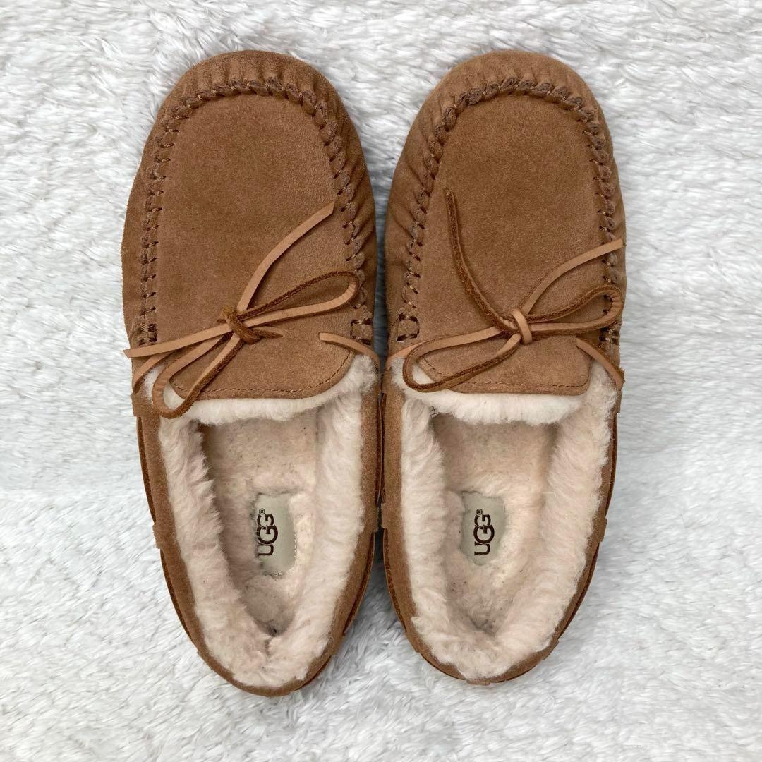 【美品】UGG アグ OLSEN オルセン チェストナット モカシン 26.0