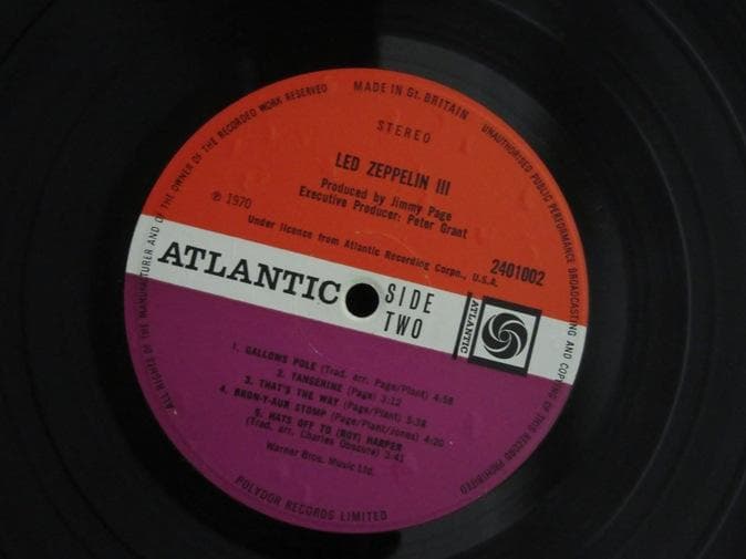 LED ZEPPELIN★III UK Atlantic Red/Maroon