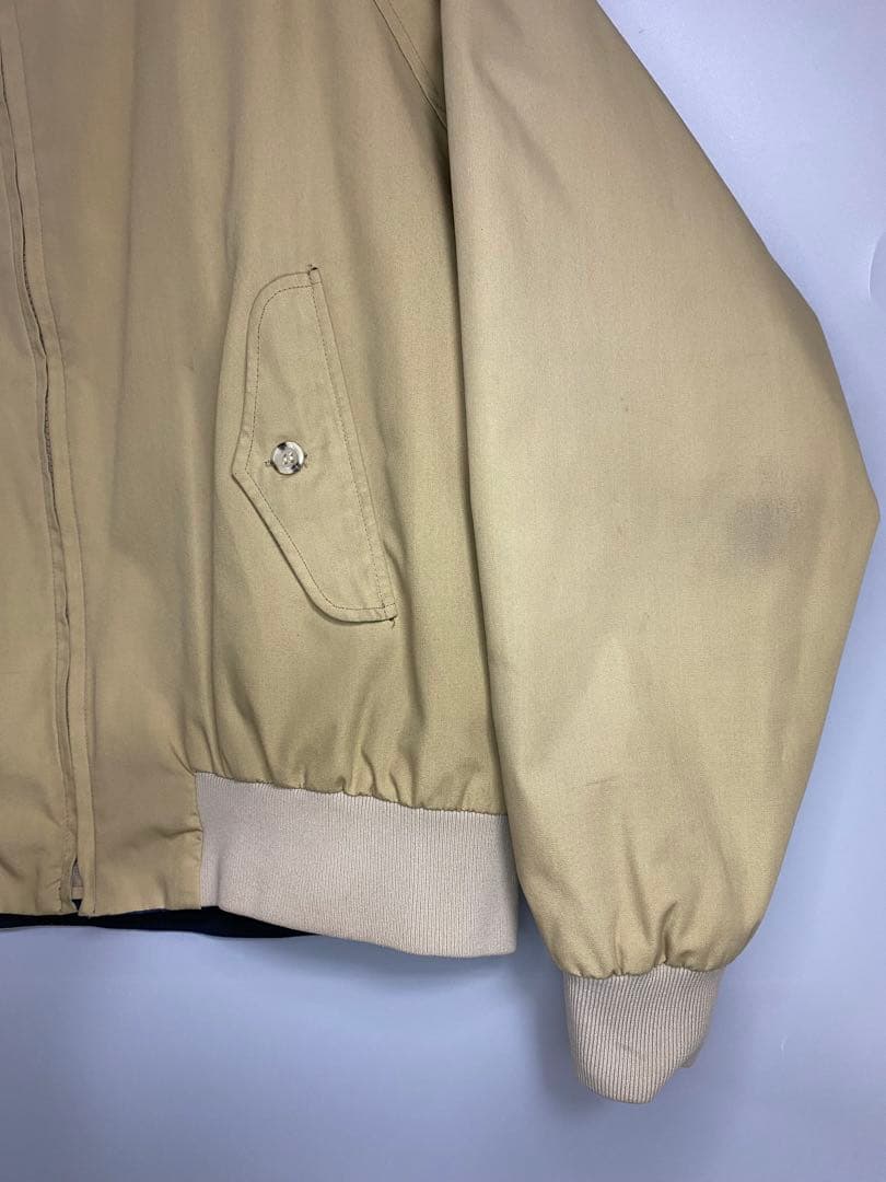 リバーシブル LANDS' END ベージュ ネイビー スイングトップ TAN