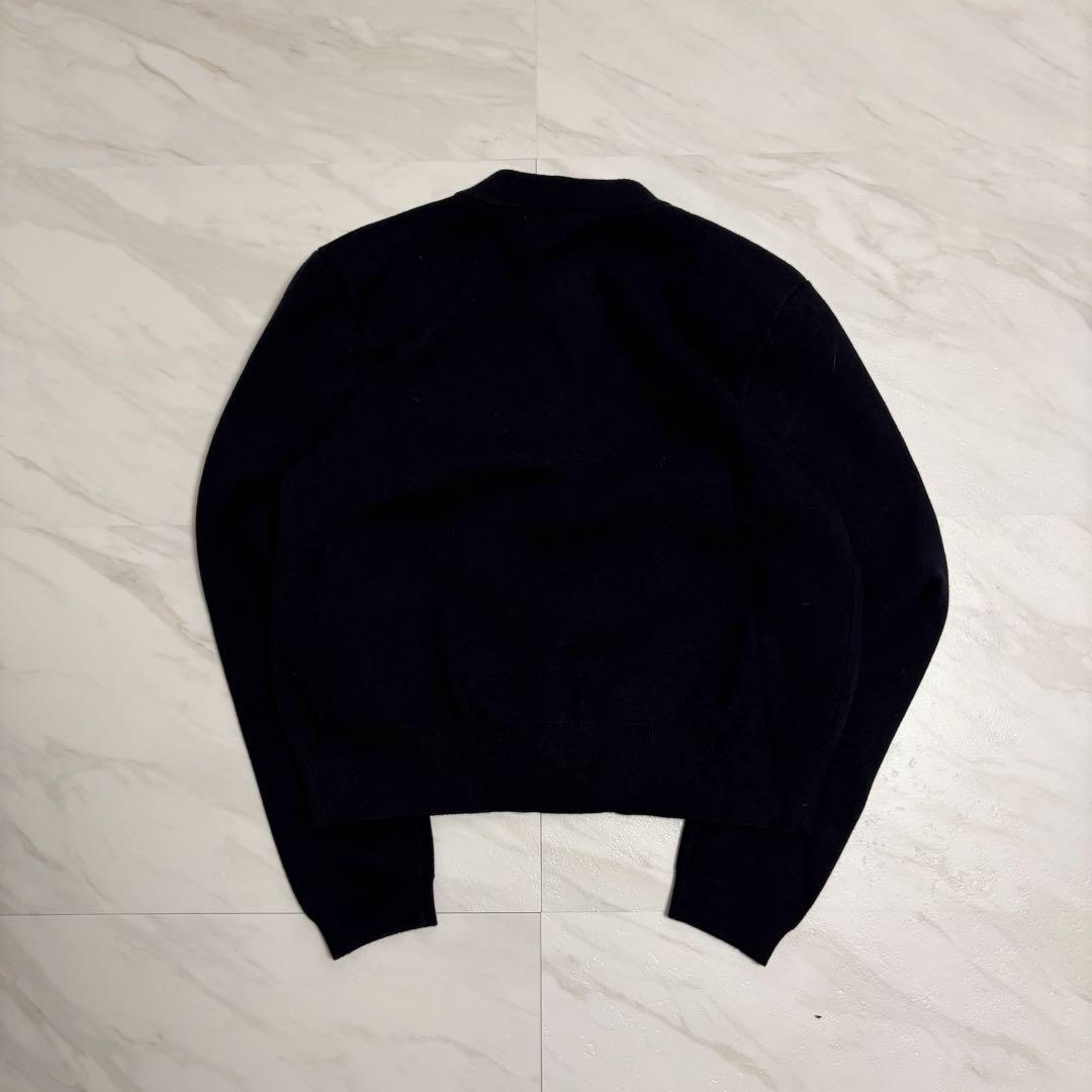 ZARA プレーンニットジャケット　カーディガン ネイビー ショート丈 紺