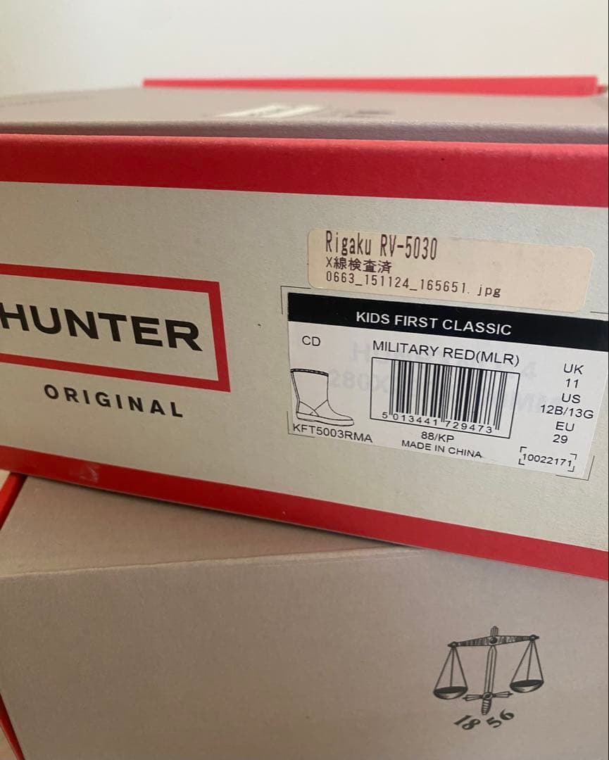 新品未使用　Hunter☔︎Rainブーツ UK11 17cm