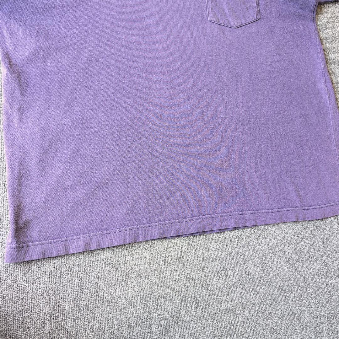 鬼フェード 90s J.CREW Tシャツ 茄子紺 無地 巨人タグ L オールド