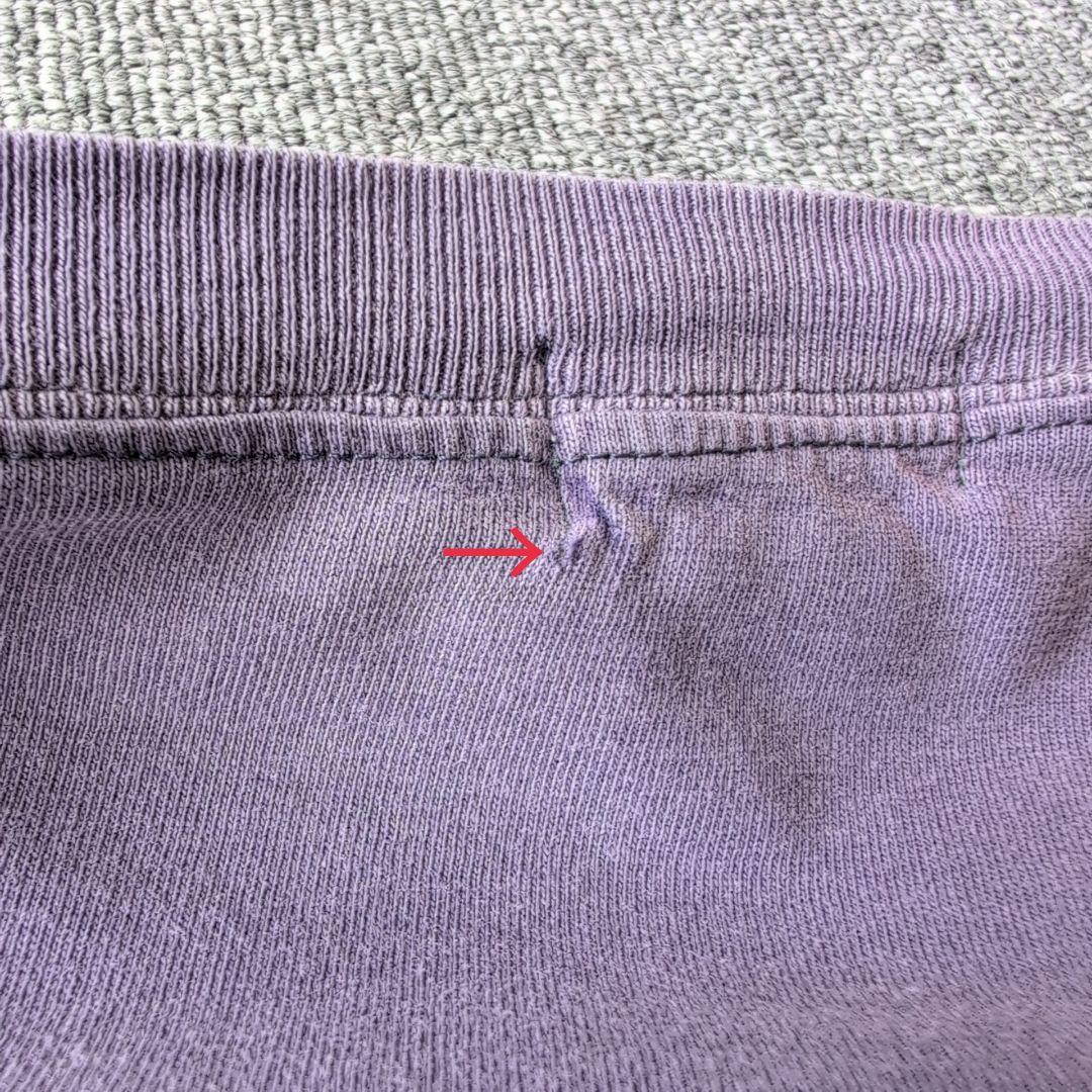 鬼フェード 90s J.CREW Tシャツ 茄子紺 無地 巨人タグ L オールド