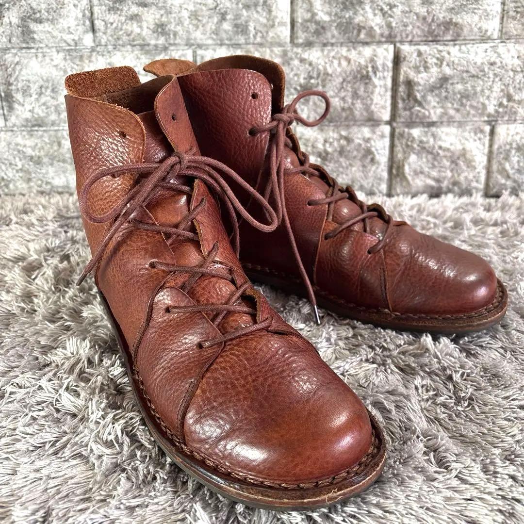 美品❣️trippen NOMAD−WAW レースアップブーツ 本革 茶 23.5