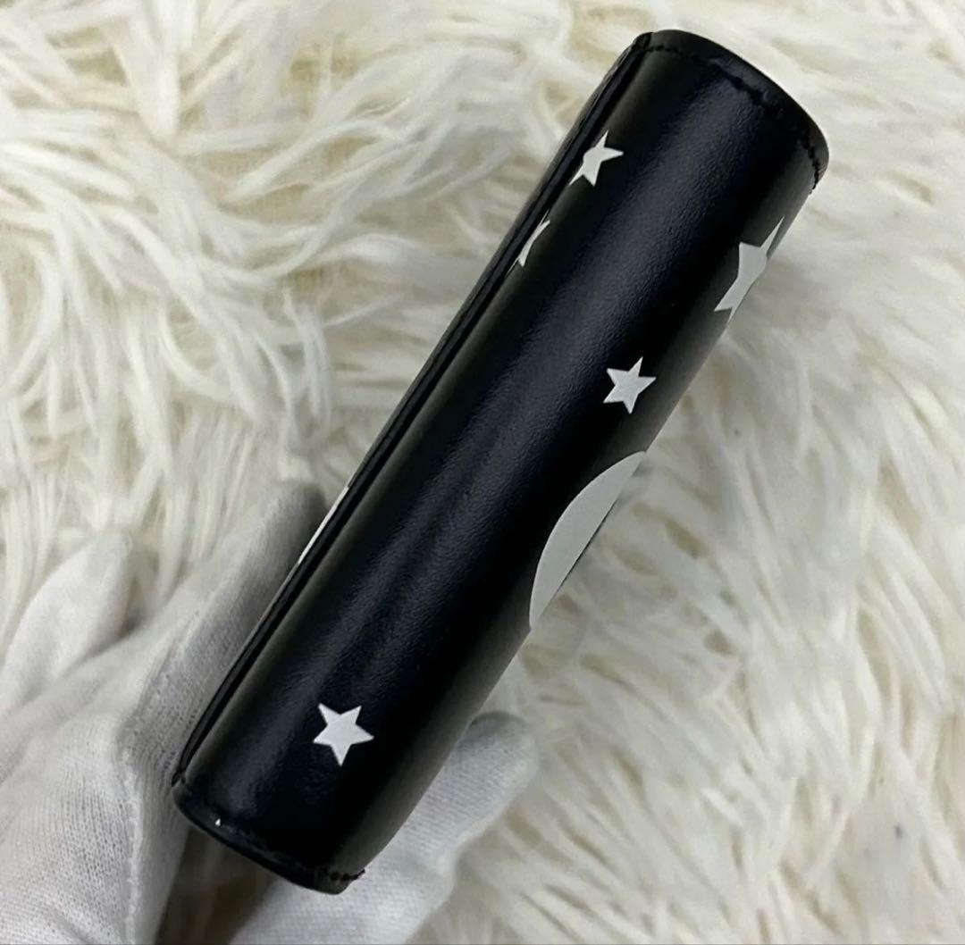 【美品】BALENCIAGA 三つ折り財布 スタームーン黒白 星柄