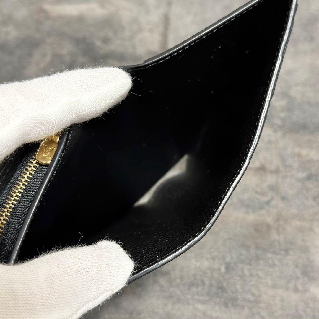 超極美品 現行ロゴ⭐️ルイヴィトン アンプラント ポルトフォイユ クレア 黒 財布