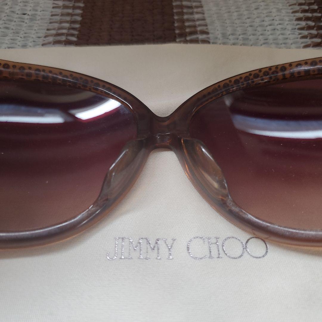 ☆美品☆JIMMY CHOO☆サングラスダークブラウン☆ラインストーン☆