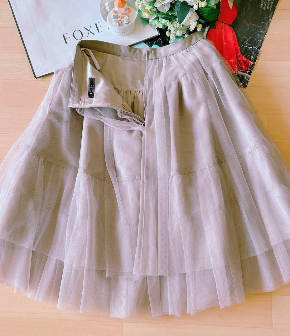 極美品！FOXEYチュールスカート 40 Rene foxeyフォクシー