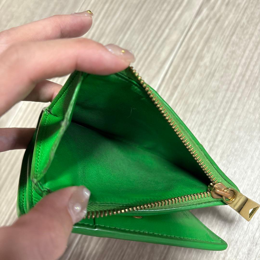 【ボッテガ】　財布　二つ折り　グリーン