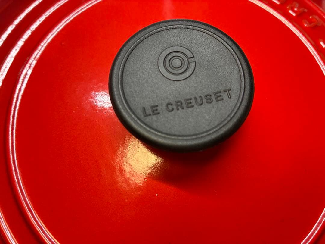 ふくしょう LE CREUSETココットロンド 22CM チェリーレッド赤