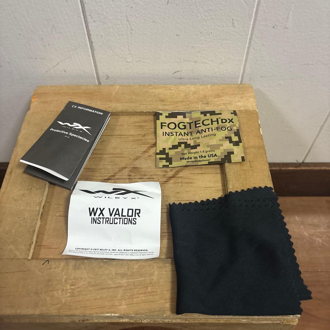 極美品　米軍　WILEY X VALOR APEL ブラック クリア レンズ