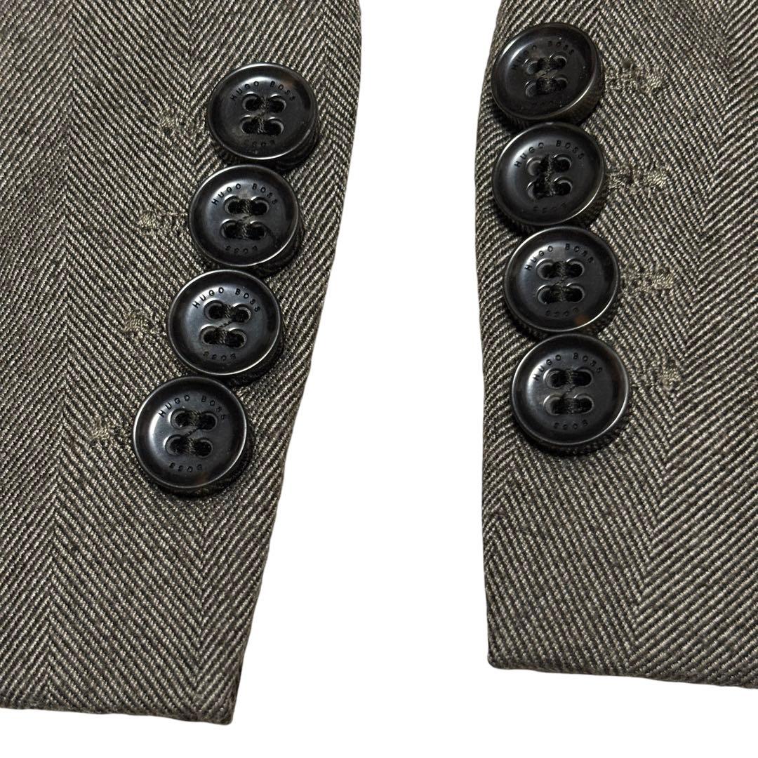 美品 HUGO BOSS ヒューゴボス テーラードジャケット グレージュ