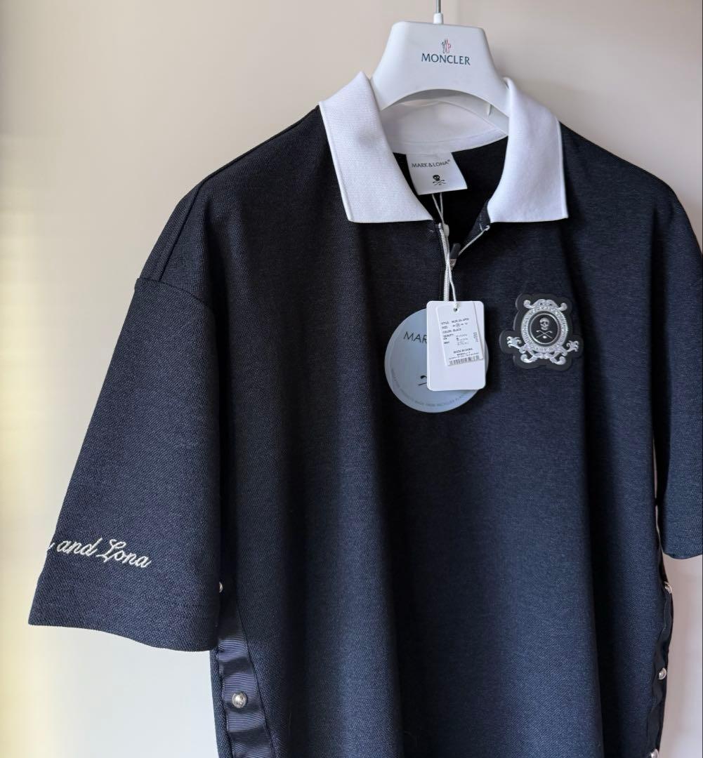 新品 ★ MARK&LONA ポロシャツ ブラック マーク&ロナ 国内正規品
