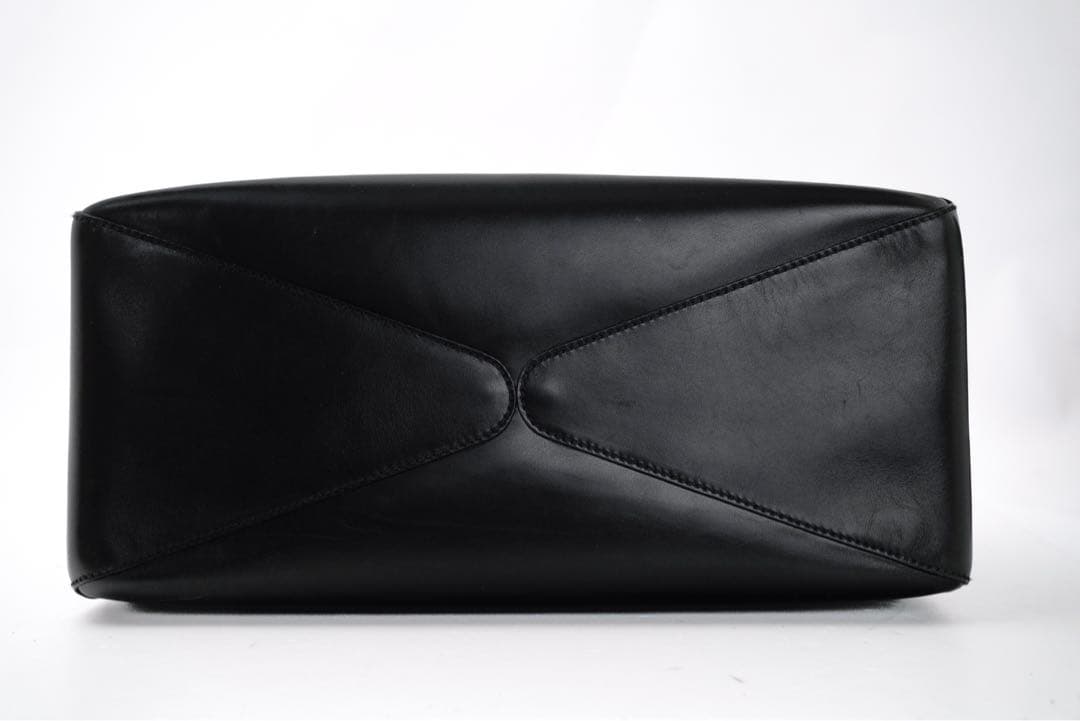 バッグ Rare GUCCI Leather Wood Handle Tote Bag