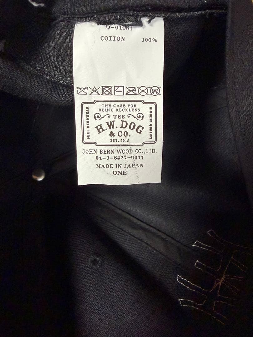 THE H.W.DOG&CO ベースボールキャップ 黒 90s BBCAP