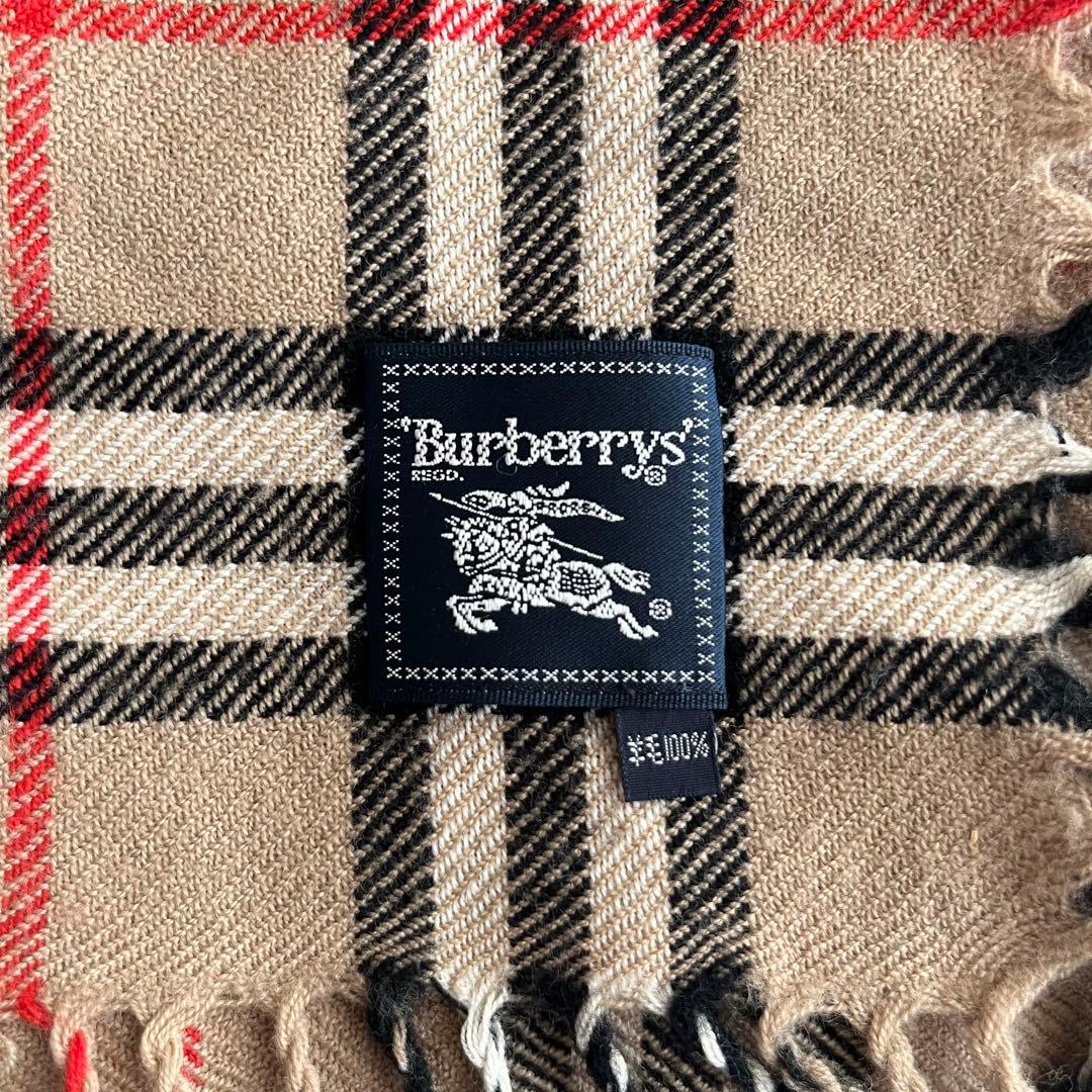 BURBERRY バーバリーズ チェック ウール ストール 膝掛け